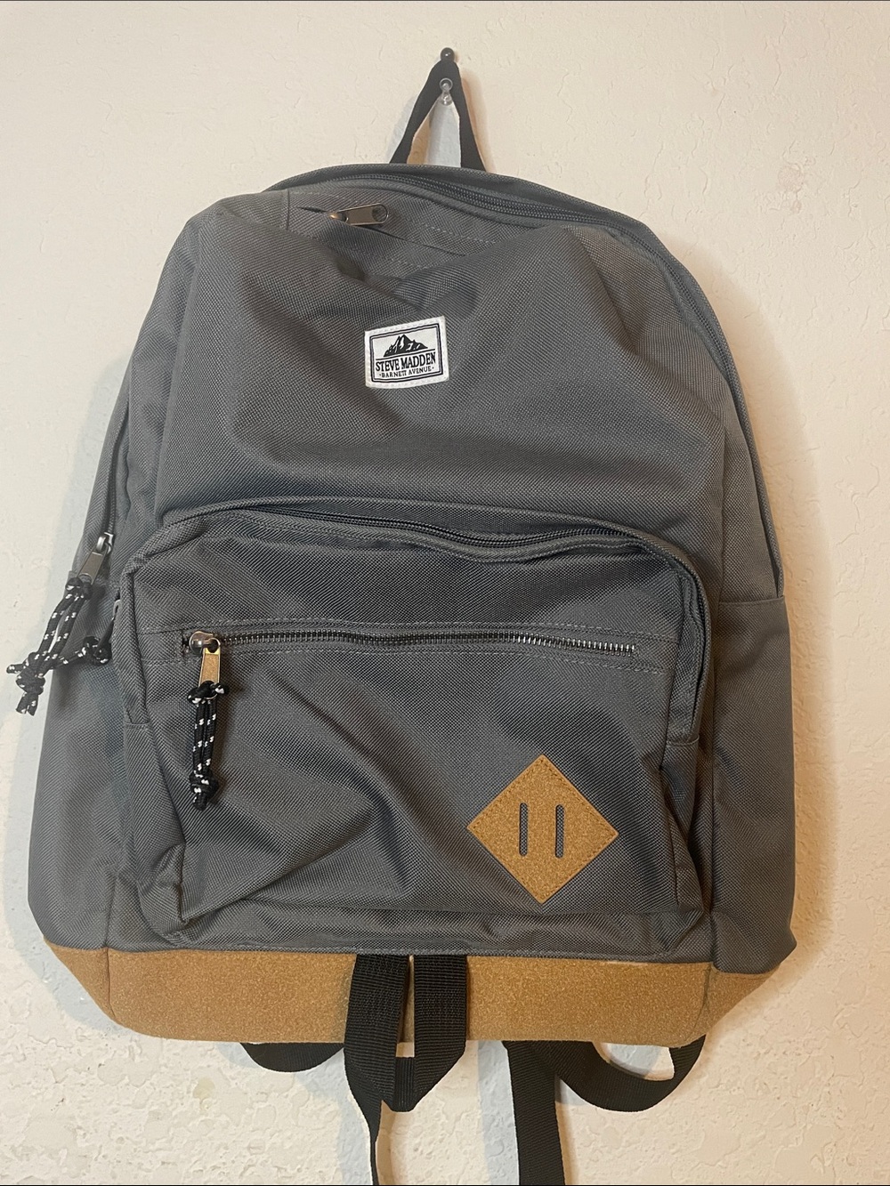 Steve Madden Gray and Tan Accent Backpack